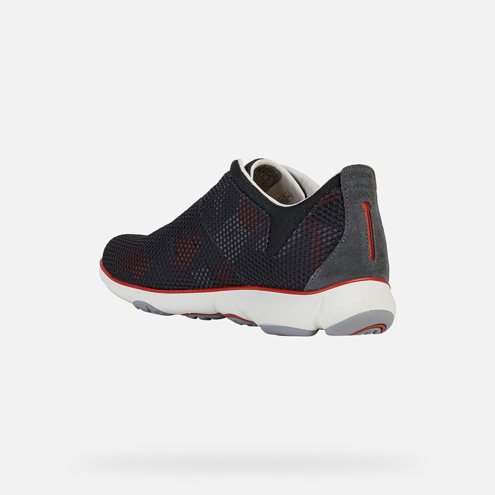 Geox Sneakers Navy/Red Nebula - Geox Mens Shoes - JLWFPZ846